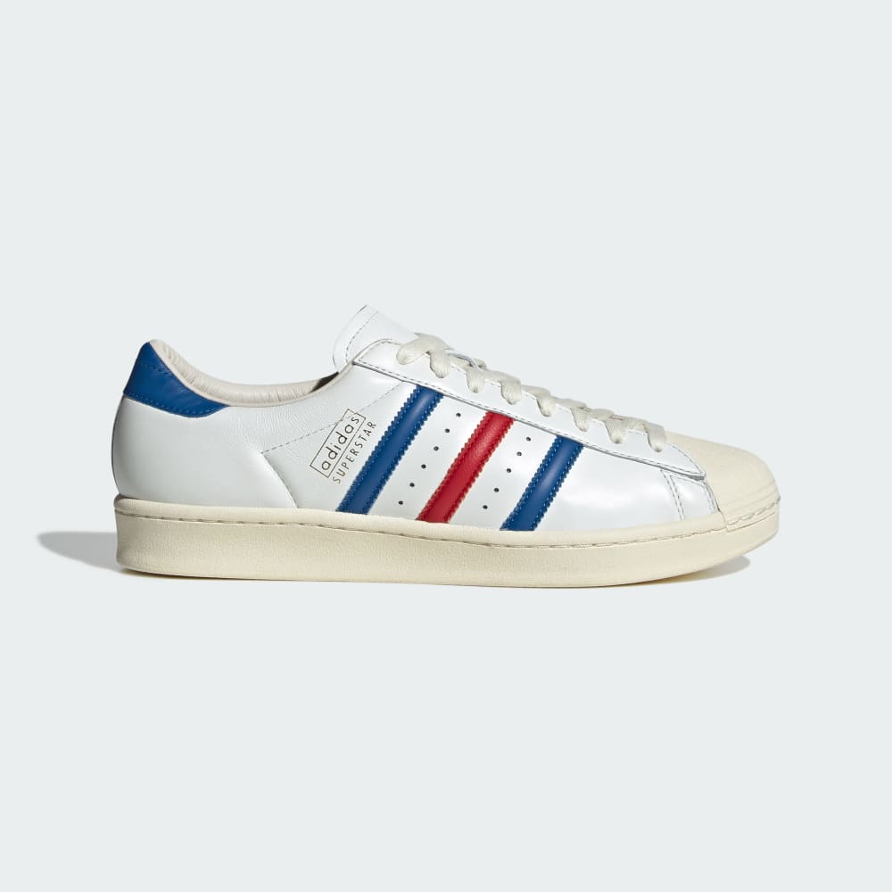 

Кроссовки Adidas Superstar Vintage, цвет Core White/Blue/Better Scarlet