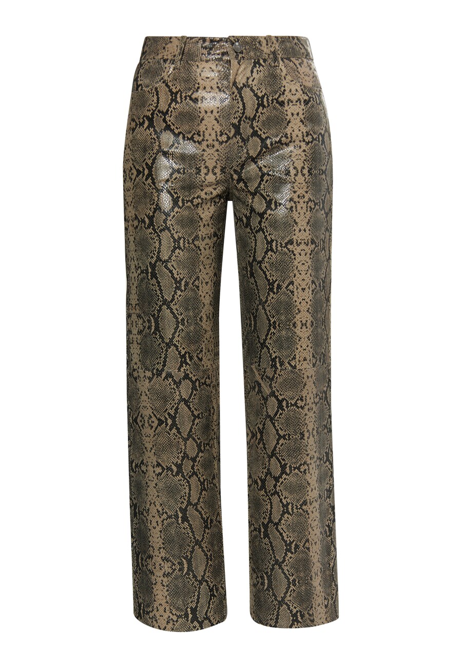 

Кожаные штаны faina Wide leg Pants, бежевый