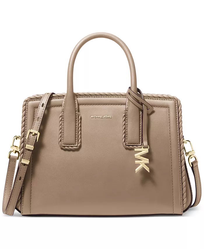 

Лайла Маленькая Кожаная Сумка-Сатчел Michael Kors, коричневый/бежевый