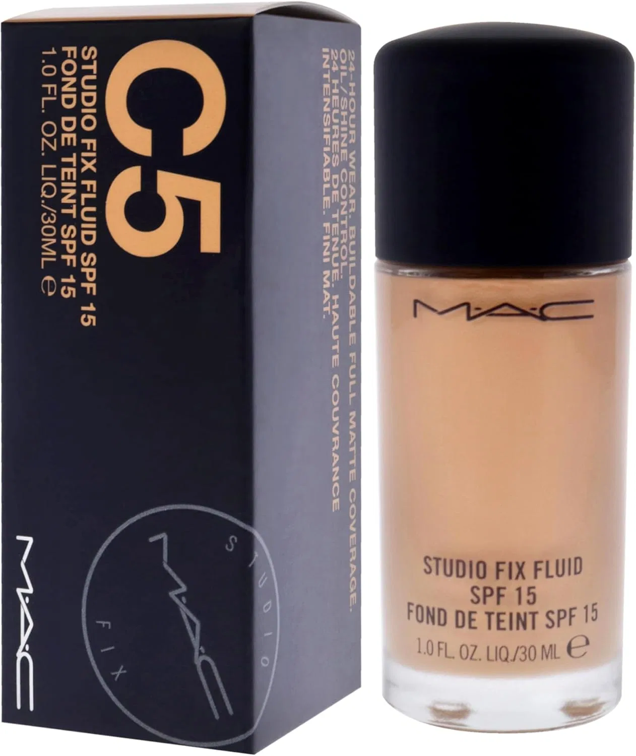 Тональная основа Mac Studio Fix Fluid SPF15 30ml #Nw47 — фото 4