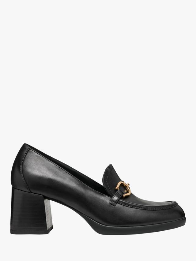 Walk Pleasure 55 кожаные лоферы на устойчивом каблуке Geox, Black
