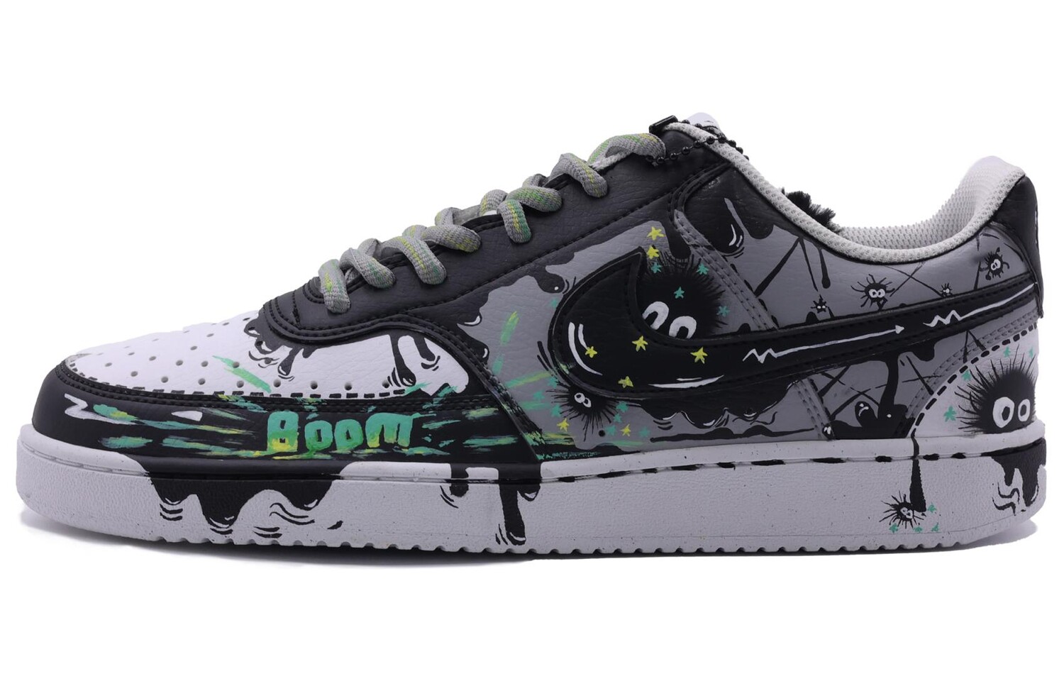 

Кроссовки Nike Court Vision 1 Skateboarding Shoes Men Low-top Black/white, серый