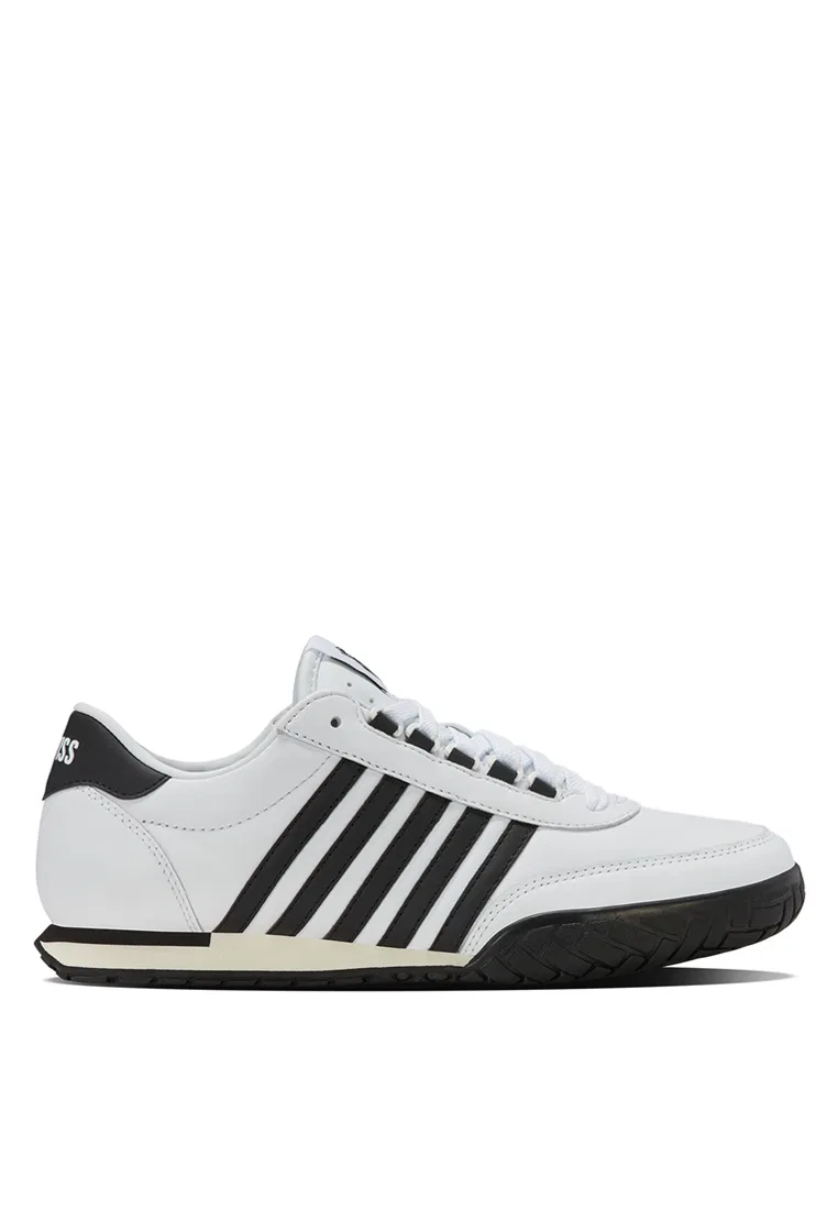 Кроссовки мужские, кожаные, винтажные K-Swiss, белый/черный