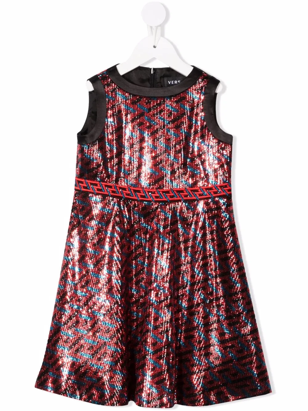 

Платье с пайетками Versace Kids, красный