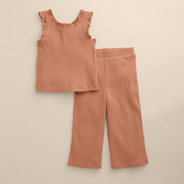 Детский комплект из майки и широких брюк Little Co. By Lauren Conrad, Cork