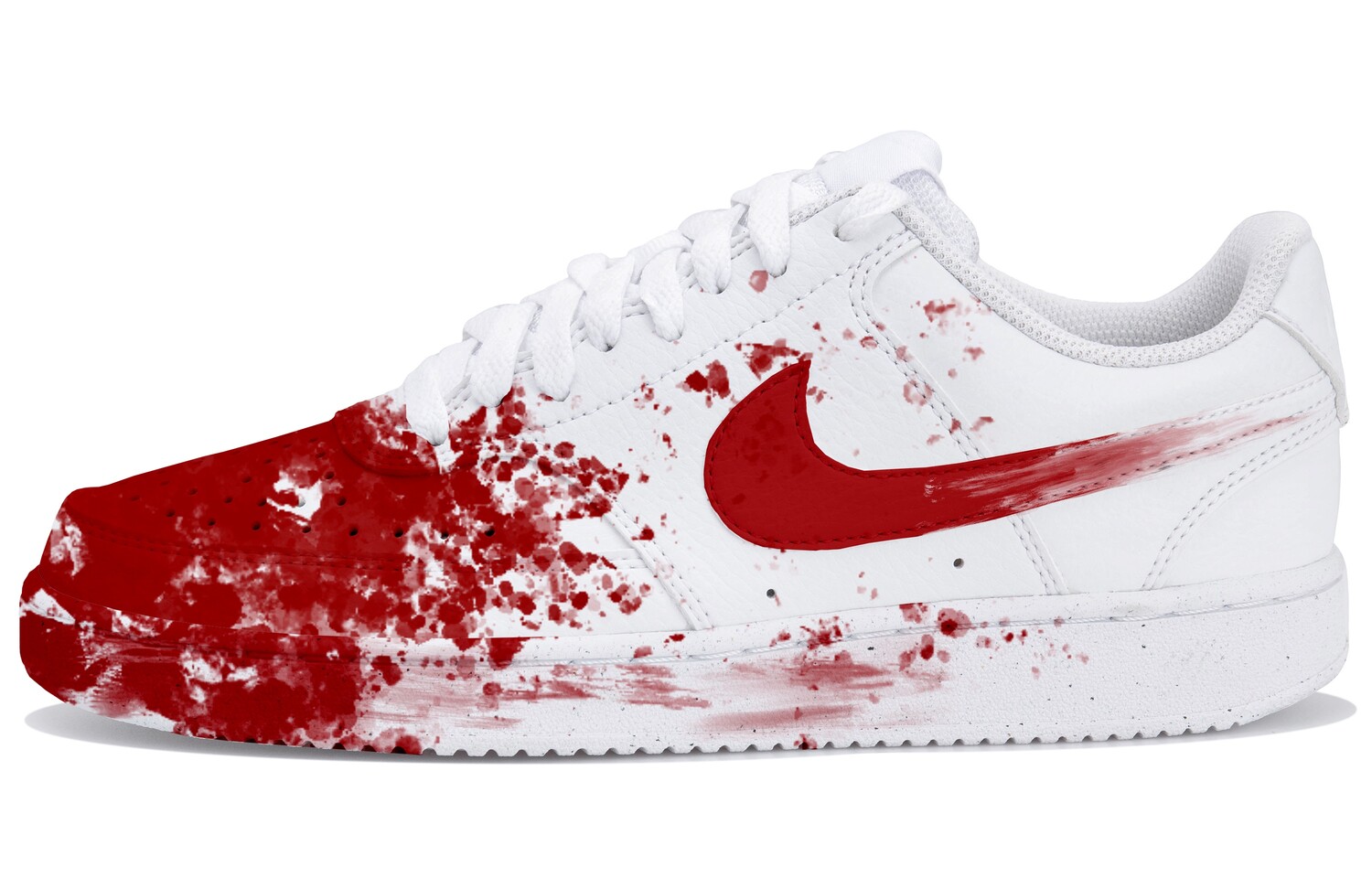 

Кроссовки Nike Court Vision 1 Skateboarding Shoes Women's Low-top White/red, белый/красный
