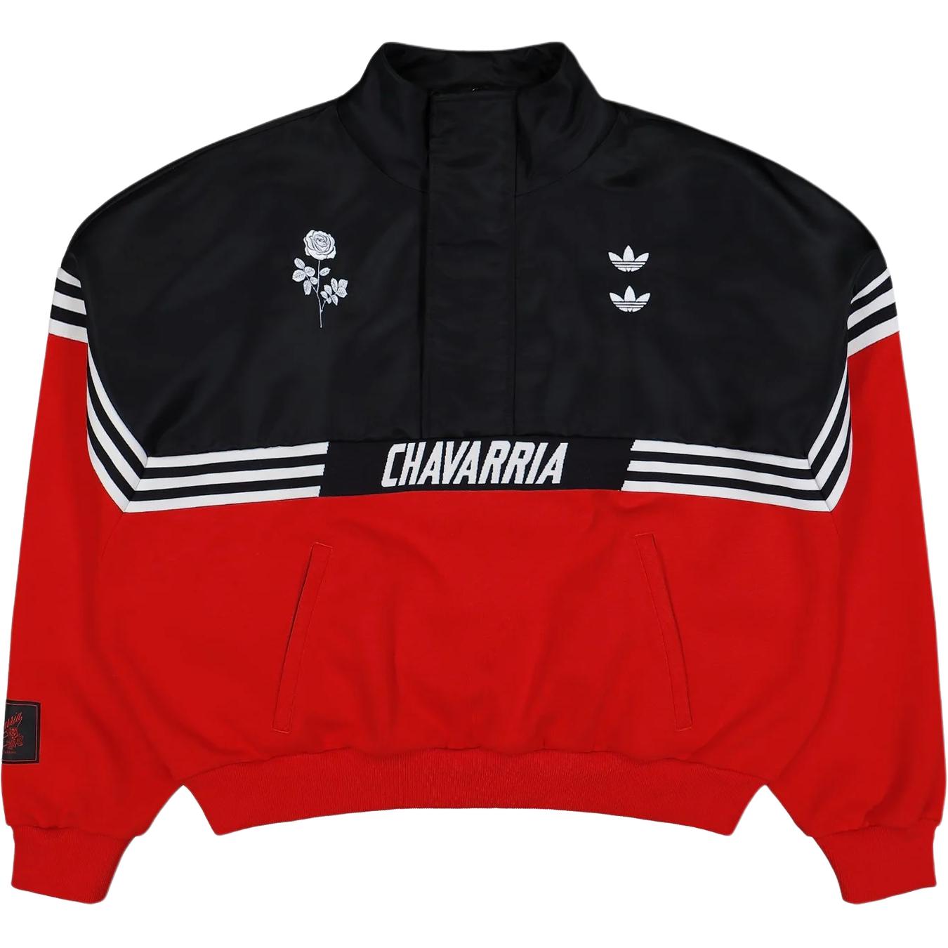 Свитшот Adidas Originals X Willy Chavarria Half Zip, черный/красный — фото 4