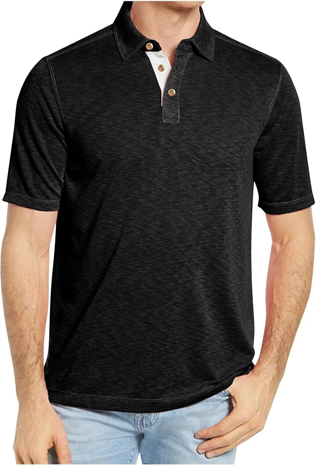 

Мужская футболка Henley с коротким рукавом