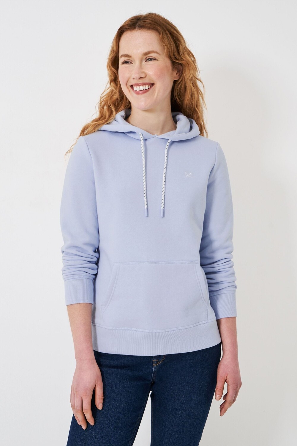 

Crew Clothes однотонная хлопковая толстовка с капюшоном обычного размера Crew Clothing Company, синий