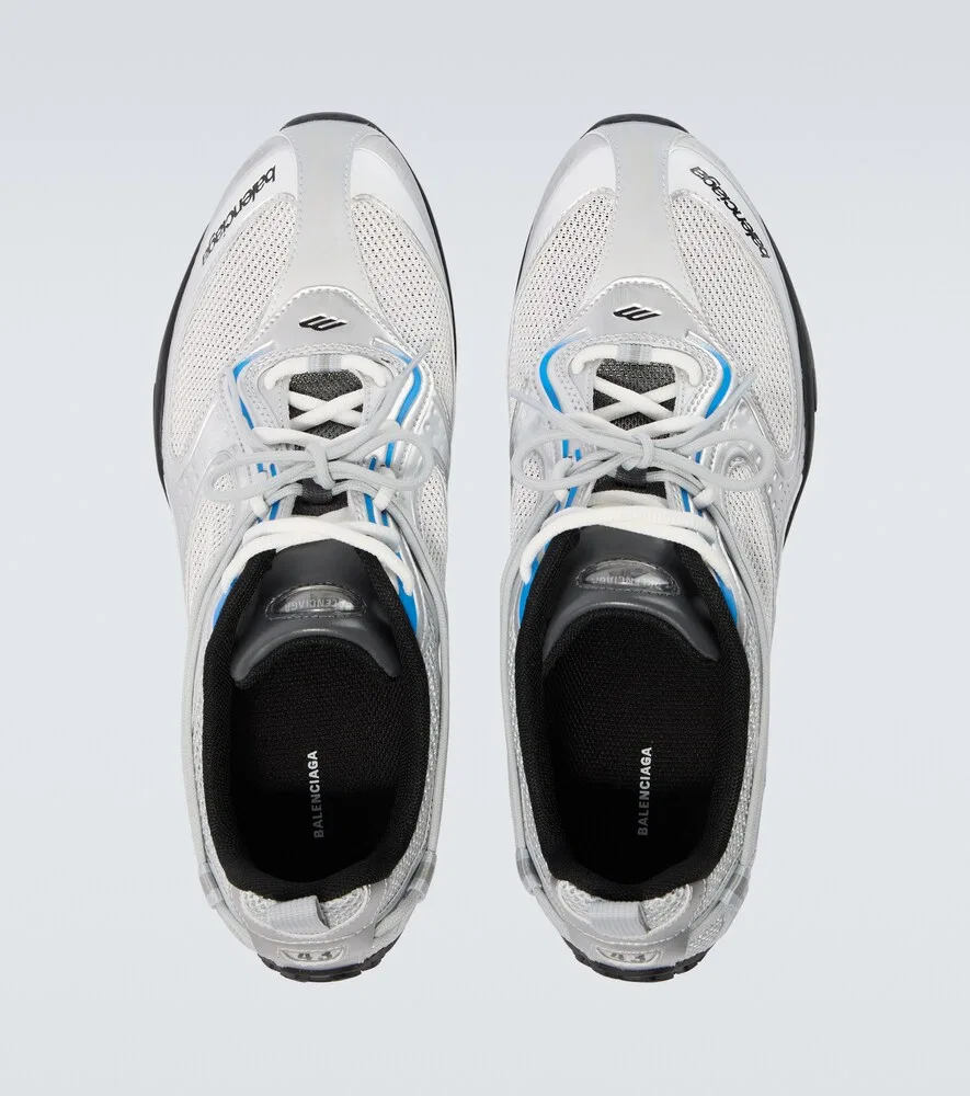 Кроссовки Radar Gradient Lines Balenciaga, серебро — фото 4