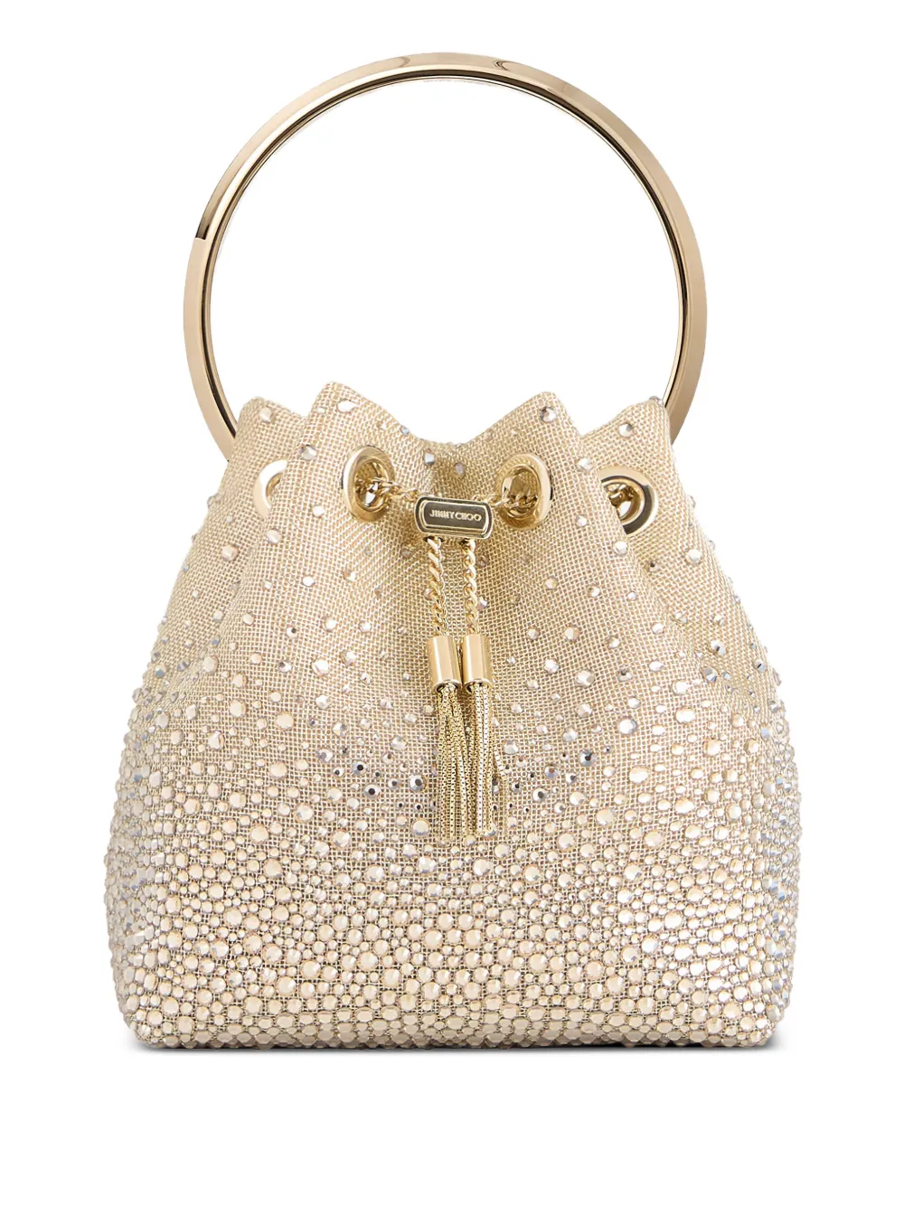 

Сумка-ведро Bon Bon с кристаллами JIMMY CHOO, нейтральный