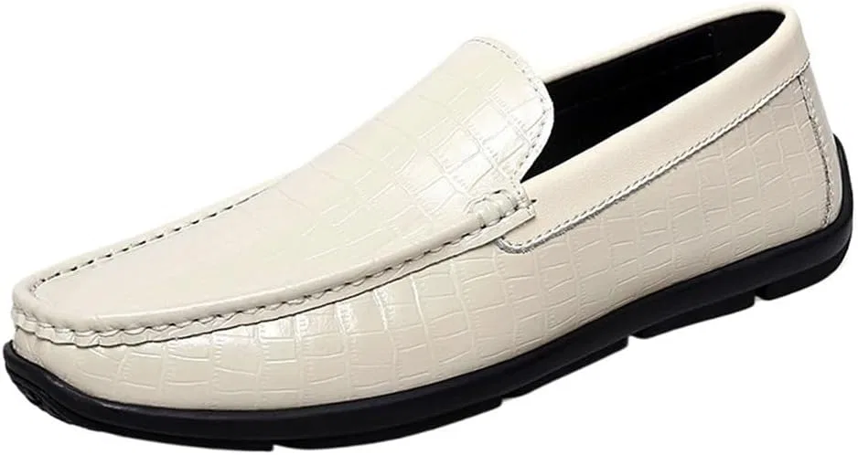 Лоферы кожаные Loafers Elegant Wedding Party Casual Dress Shoes, бежевый DHFIRUFSHLO