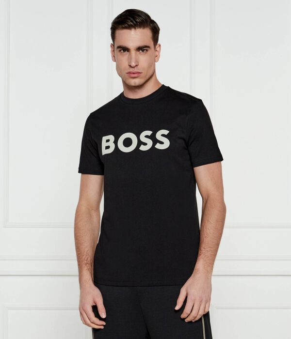 

Футболка мужская Boss Orange с логотипом бренда, черный