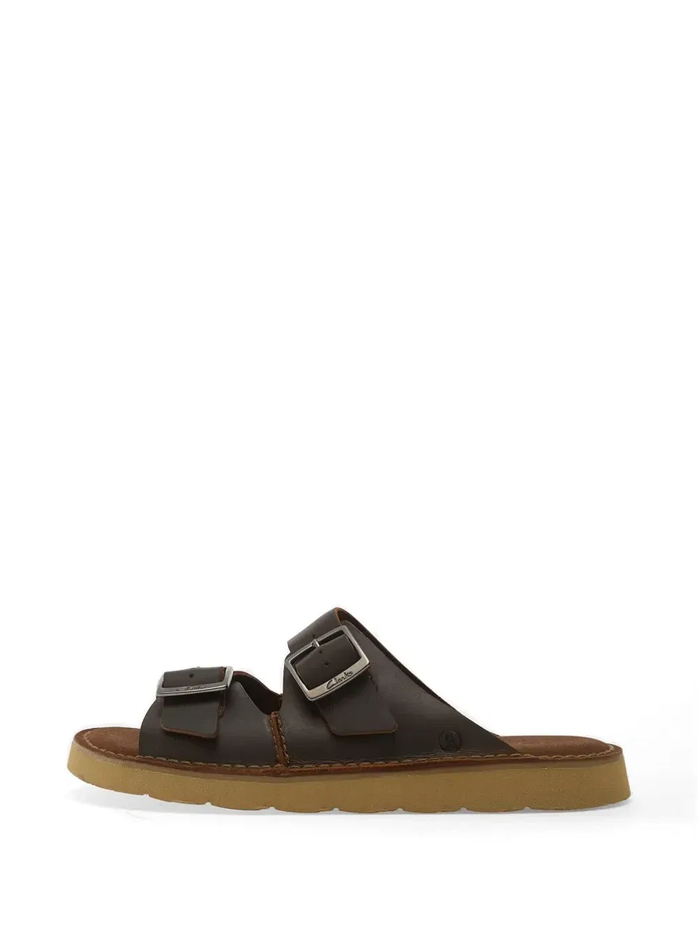 Кожаные сандалии с пряжкой Clarks, коричневый
