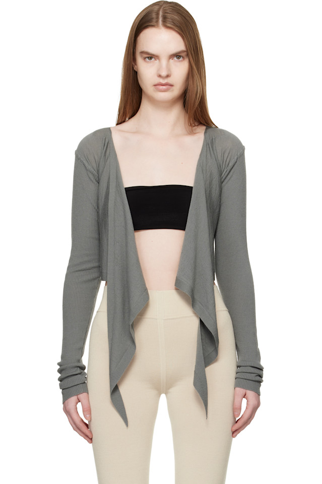 

Rick Owens Укороченный топ цвета хаки с храмовой тематикой