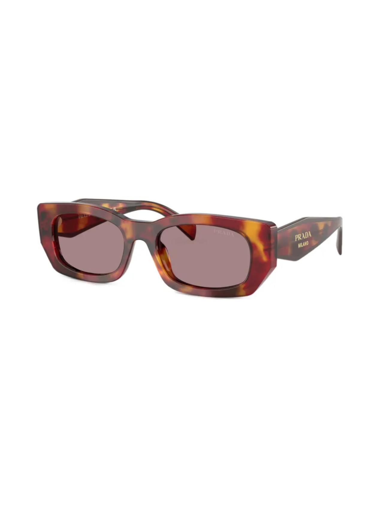 Prada Eyewear солнцезащитные очки черепаховой расцветки, коричневый — фото 2
