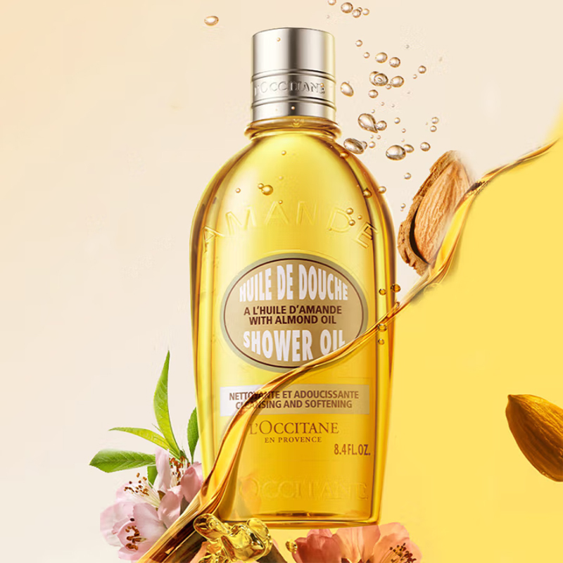 Набор для увлажняющего ухода Sweet Apricot успокаивающая кожа функция увлажнения LOCCITANE, Two-Piece Set: Sweet Almond Skin-Care Oil 100ml+Cherry Blossom Body Lotion 250ml — фото 4