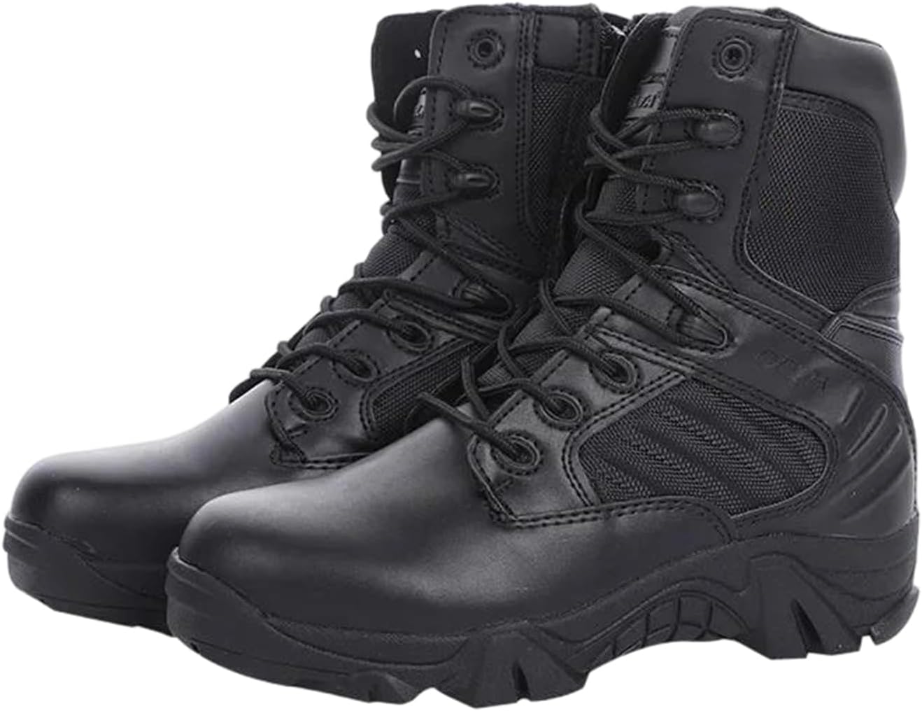 

Мужские боевые высокие ботинки Alloaone для улицы, походов и альпинизма, противоскользящие туфли с удобной поддержкой, черный