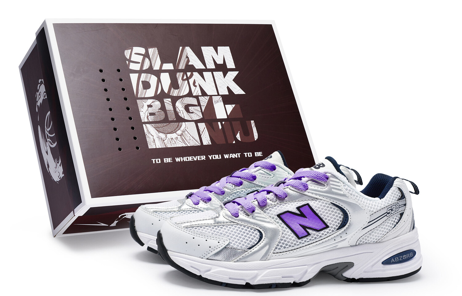 

Кроссовки New Balance 530, белый/серебристый/фиолетовый