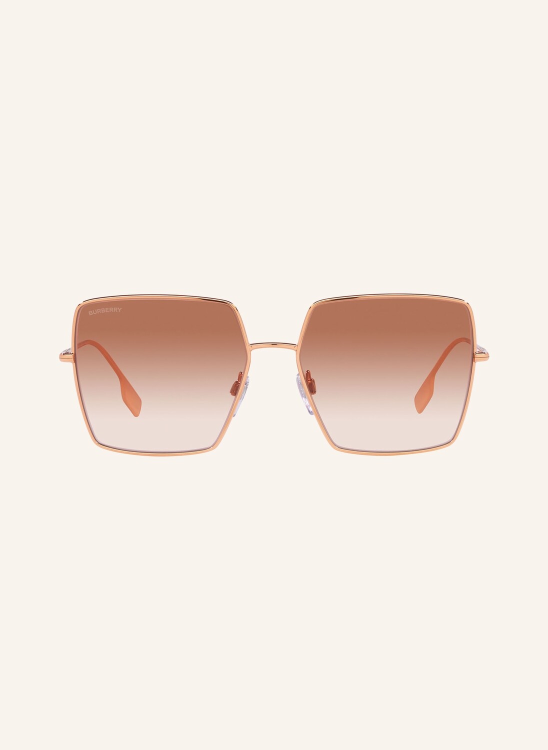 Солнцезащитные очки be3133 BURBERRY, цвет 133713 - ROSEGOLD/PINK VERLAUF — фото 2