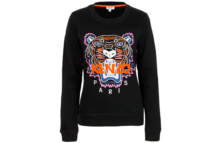 

Толстовка женская Kenzo Classic Tiger Head, черный / оранжевый