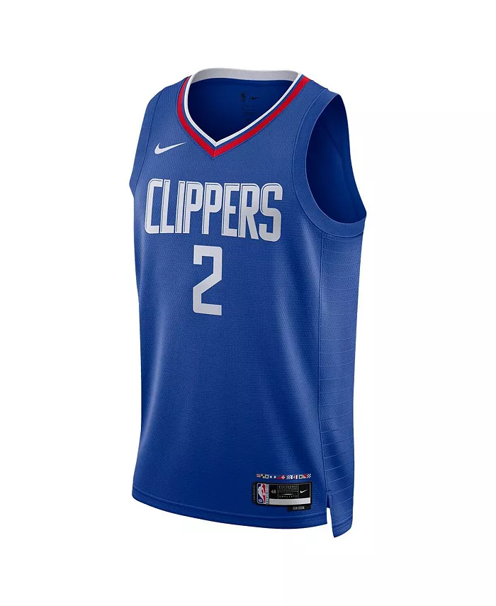 Мужская и женская баскетбольная майка Kawhi Leonard Royal LA Clippers Swingman — Icon Edition Nike — фото 3