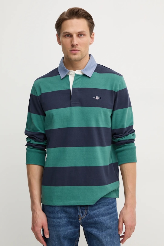 

Хлопковая водолазка Gant, зеленый