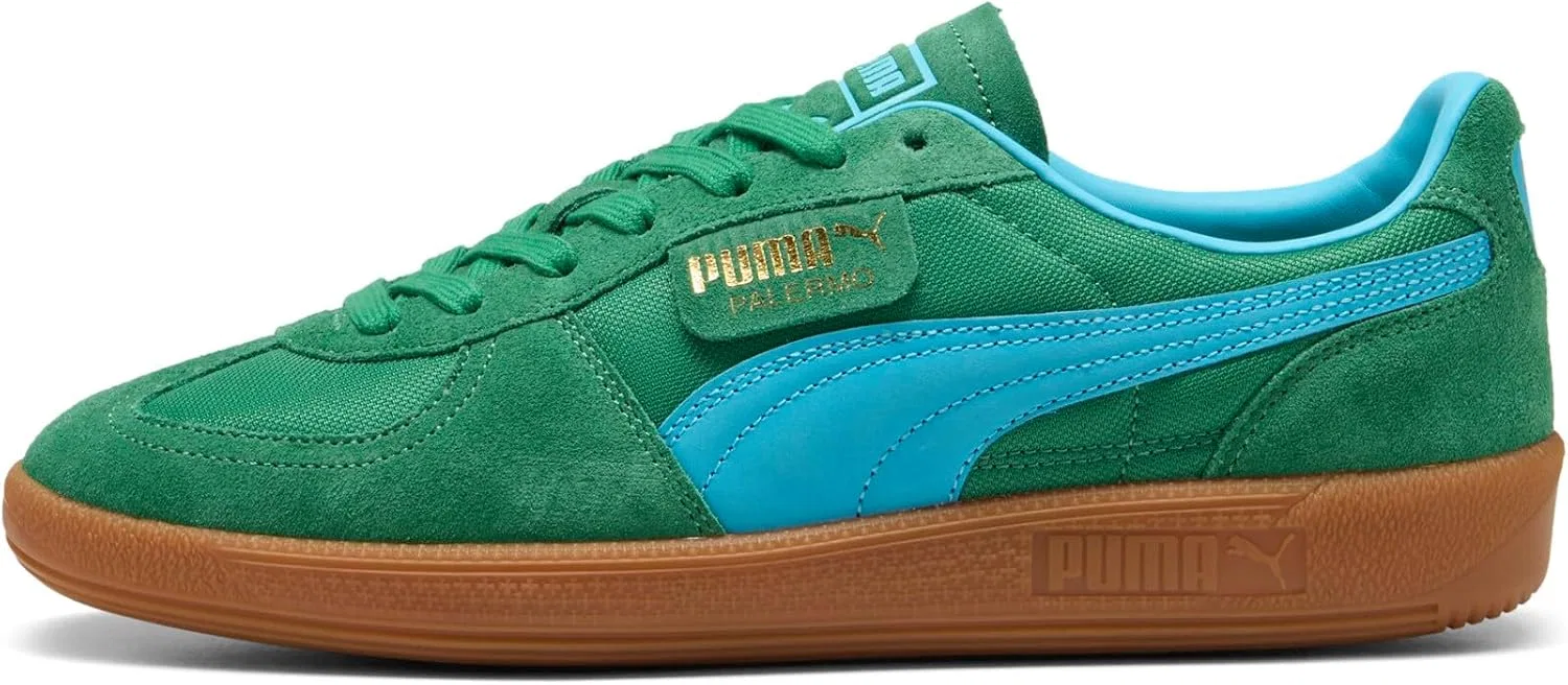 Мужские винтажные кроссовки Puma Palermo, 25 Farben Für Frühling Und Sommer Archivgrün Helles Aqua 01