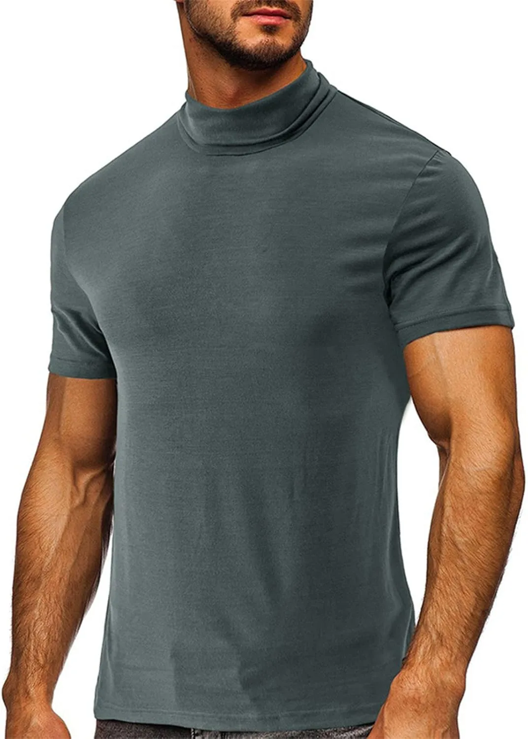 

Футболка Muscularfit с коротким рукавом и воротником-стойкой