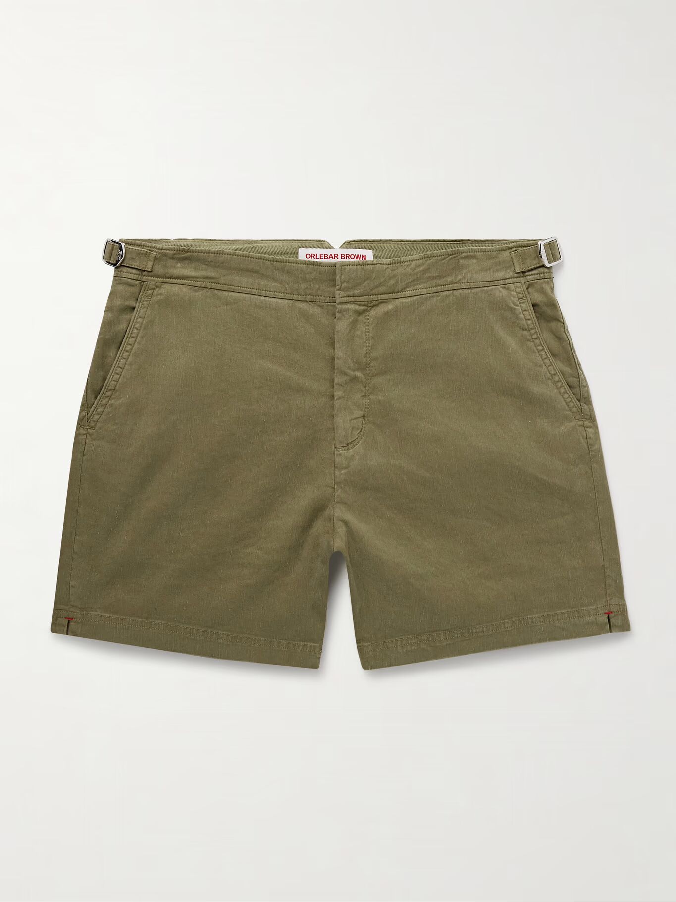 

Шорты Bulldog Slim-Fit Straight-Leg из эластичного льна и смеси лиоцелла ORLEBAR BROWN, зеленый