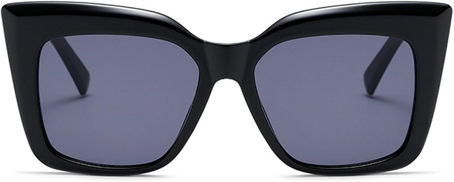 

Квадратные солнцезащитные очки «кошачий глаз» большого размера, модные женские очки, трендовые мужские солнцезащитные очки с градиентным покрытием, очки с защитой от УФ-излучения UV400, защитные очки mincl, Black