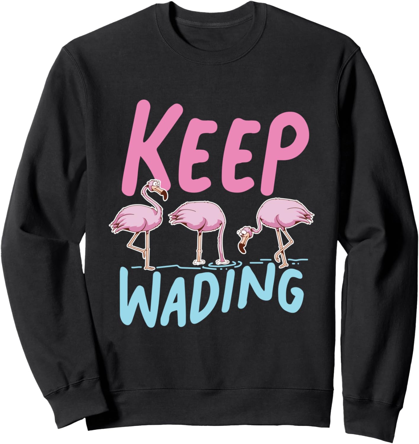

Толстовка с дизайном «Keep Wading Flamingo» Flamingo Designs For Flamingo Lovers, черный