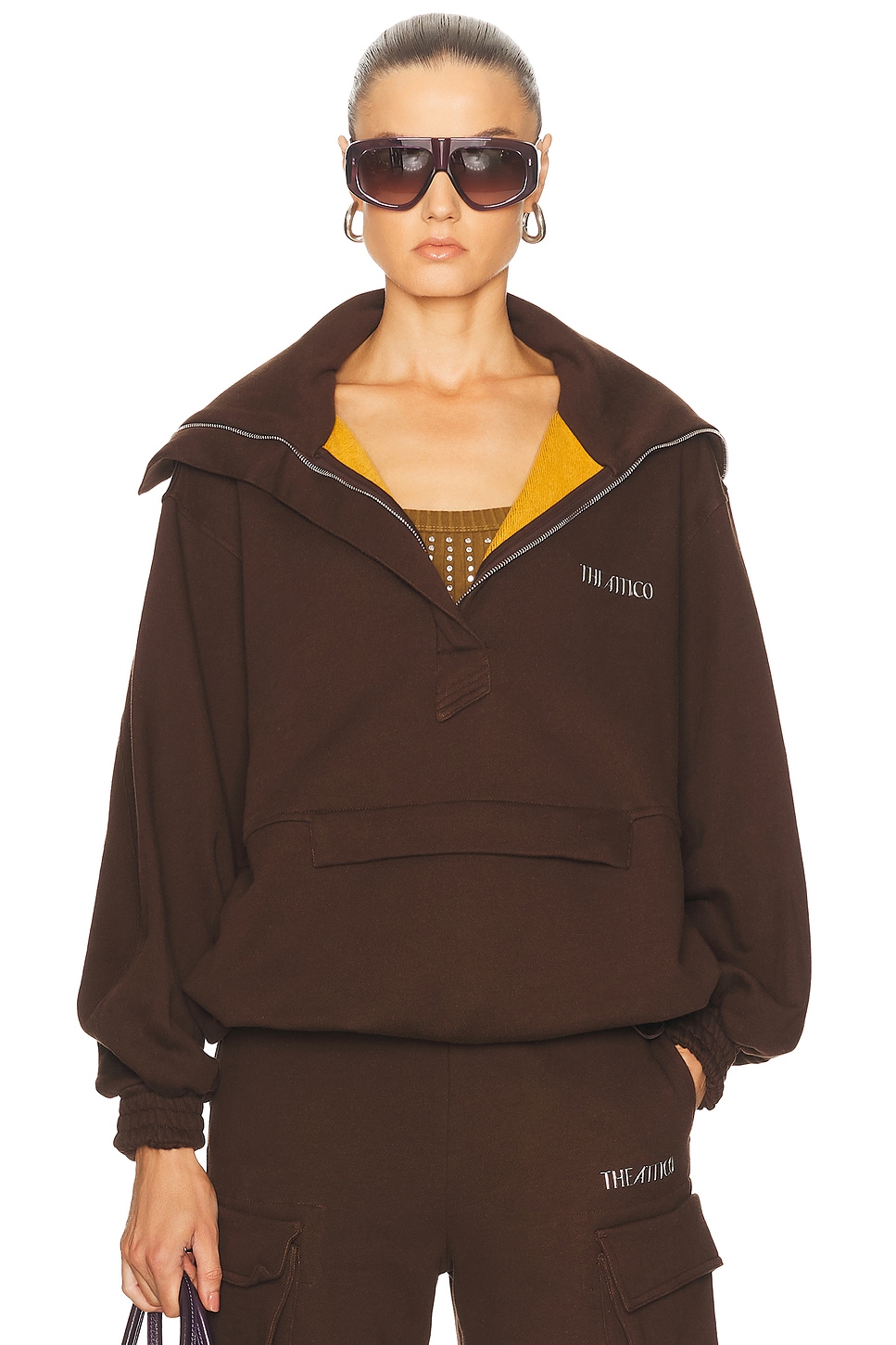 

Флисовая куртка The Attico, Dark Brown