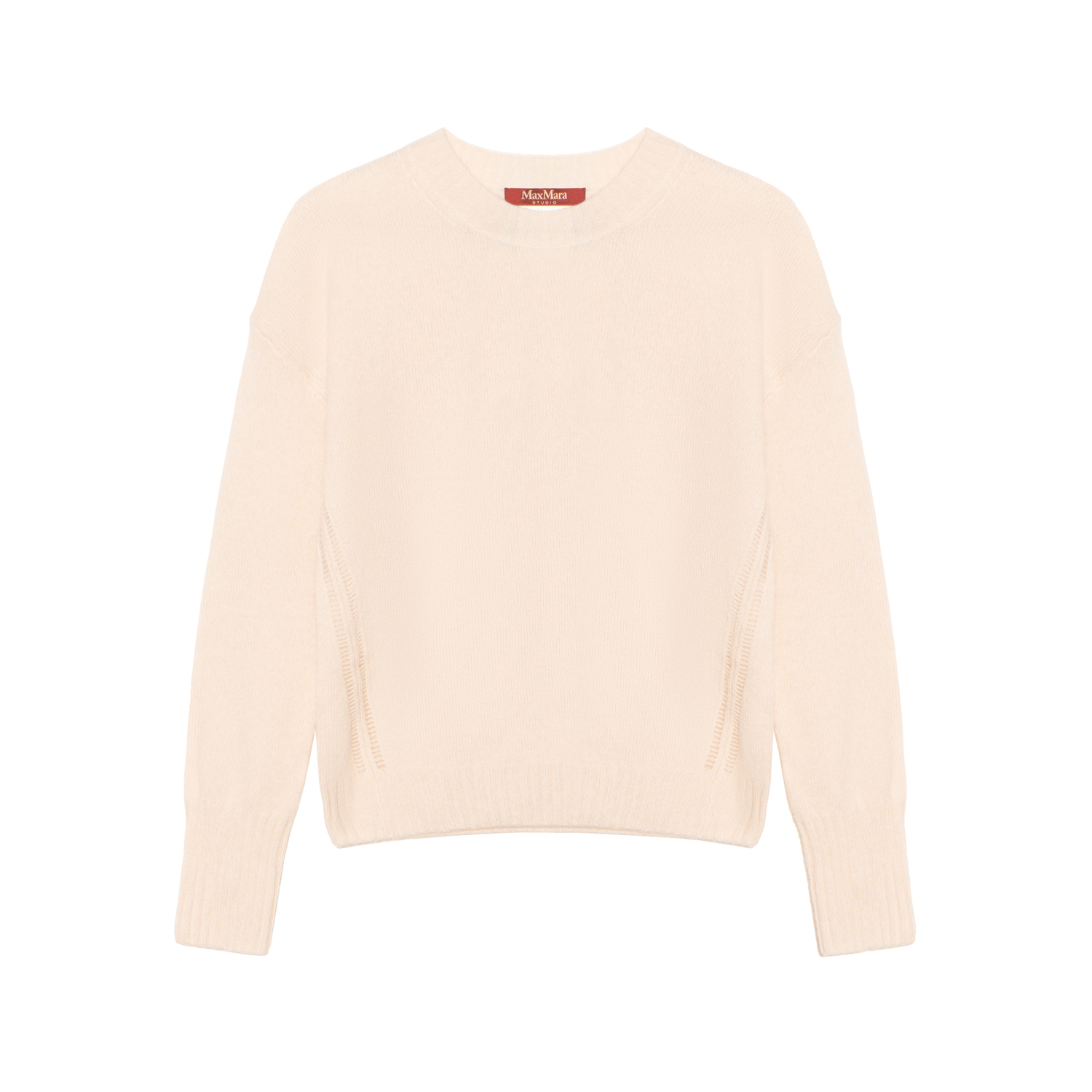 

Свитер с длинными рукавами и круглым вырезом MaxMara Studio, бежевый