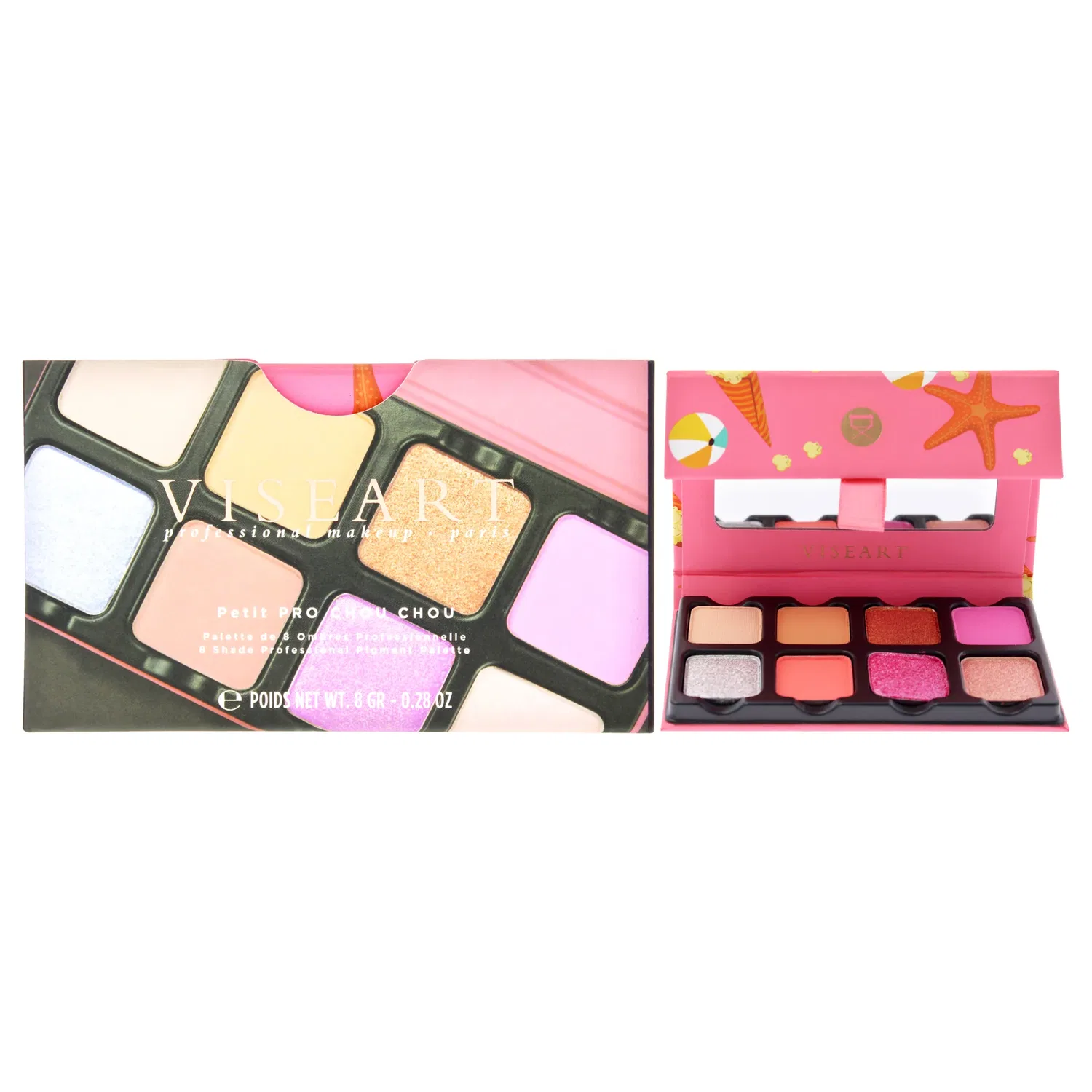 Палетка теней для век Petit Pro Eyeshadow Palette - Chou Chou от Viseart Paris для женщин - 0,28 унции теней для век, прозрачный/прозрачный