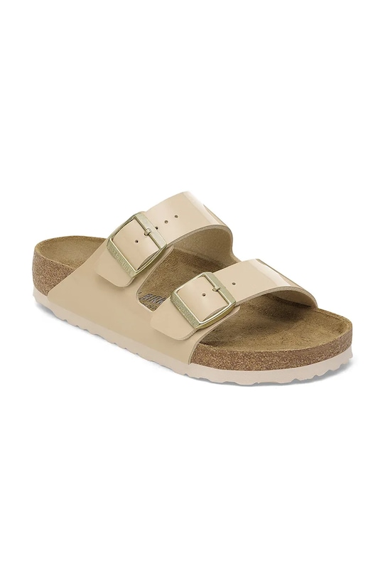 Шлепанцы Arizona с глянцевым покрытием Birkenstock, бежевый — фото 2