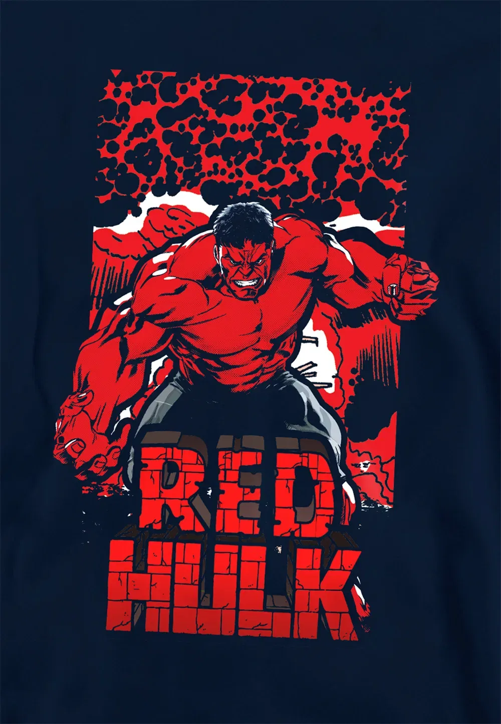 Детский худи Marvel Red Hulk темно-синий, темно-синий — фото 2
