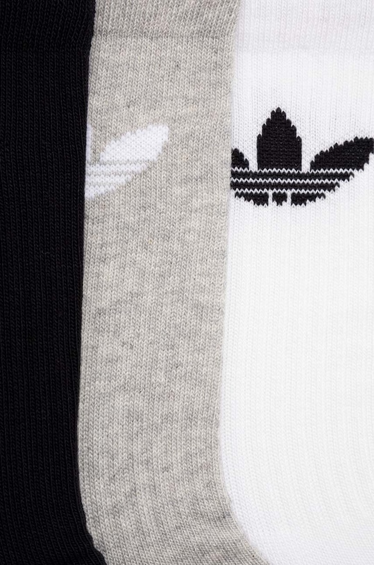 Носки Adidas Originals Trefoil Cushion Crew, белый/серый/черный — фото 2