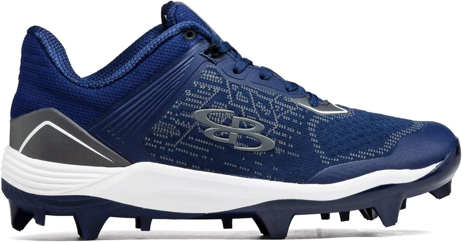 Мужские бутсы Boombah Viper Pureknit с литой подошвой - Status - Разные цвета - Разные размеры, темно-синий — фото 2