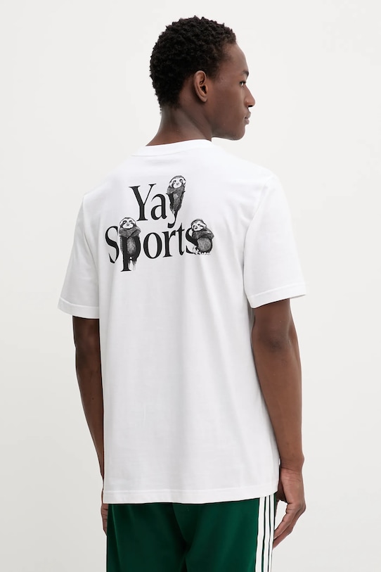 

Хлопковая футболка Adidas, белый