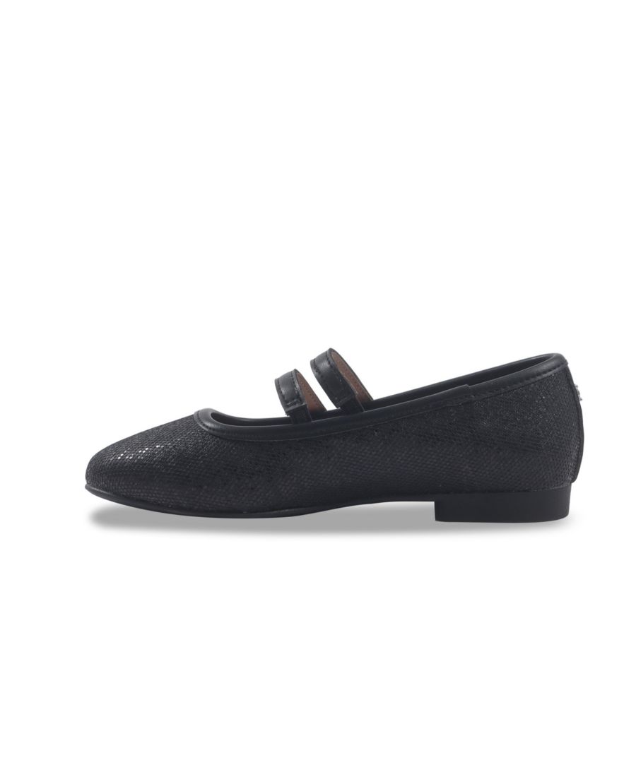 Балетки Мэри Джейн с двойным ремешком от Little and Big Girls Maeve Button Sam Edelman, Black — фото 4