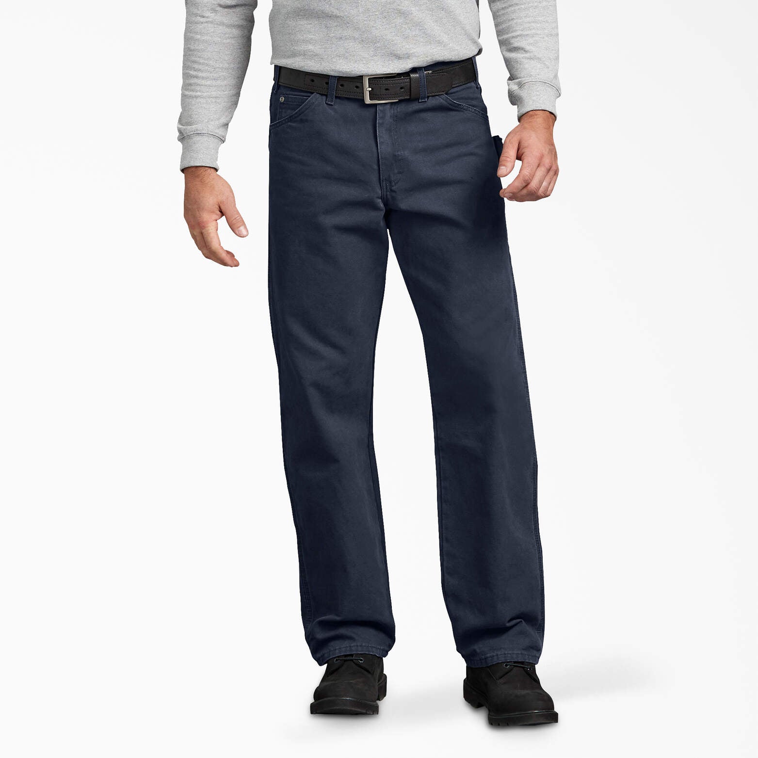 

Плотницкие брюки свободного кроя Dickies Sanded Duck, цвет rinsed dark navy (rdn)