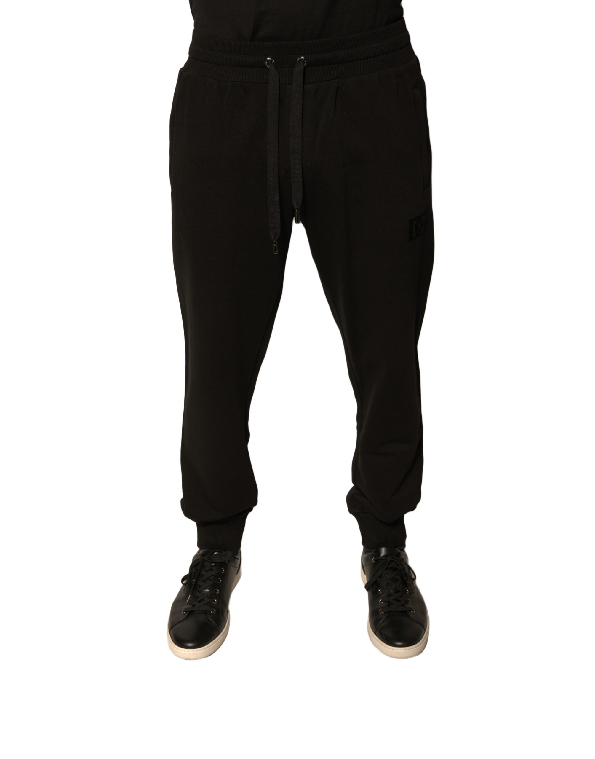 Черные хлопковые спортивные штаны для мужчин Jogger Dolce & Gabbana