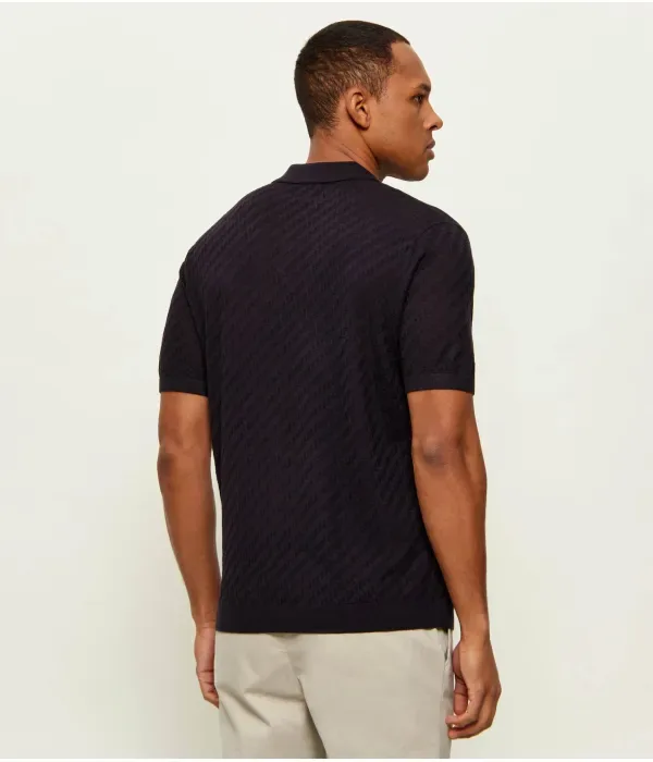Полюс regular fit Emporio Armani, темно-синий — фото 3