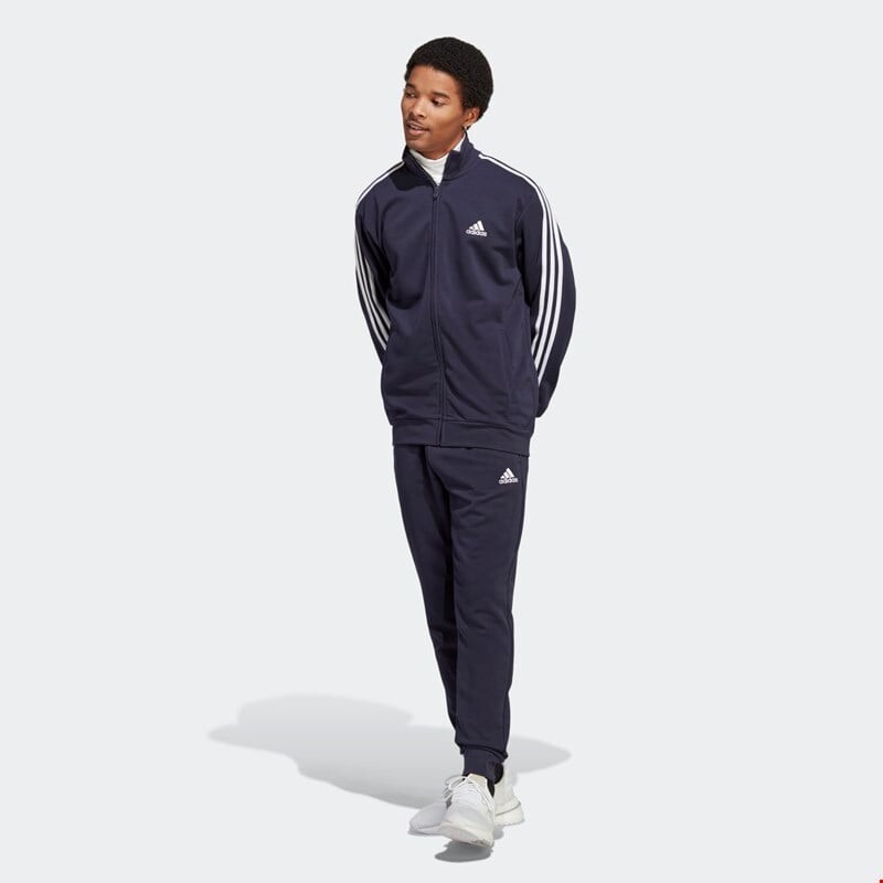 

Мужской спортивный костюм базовый 3-полосный френч махровый Adidas, синий