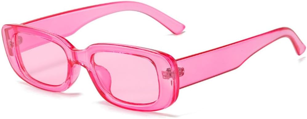 

Ретро-солнцезащитные очки небольшого размера для мужчин и женщин, модные винтажные солнцезащитные очки в прямоугольной оправе с защитой от УФ-излучения UV400 для активного отдыха на природе TYUVIVO, Purple Pink