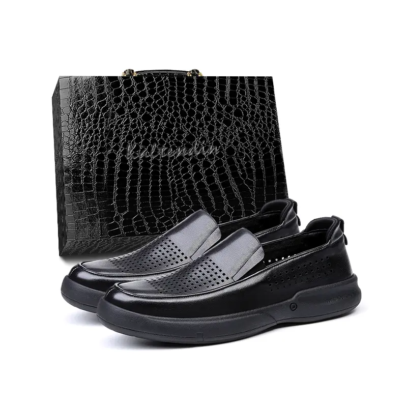 

Kaltendin Мужские повседневные туфли черные - черная кожаная коробка, цвет Black Leather Box