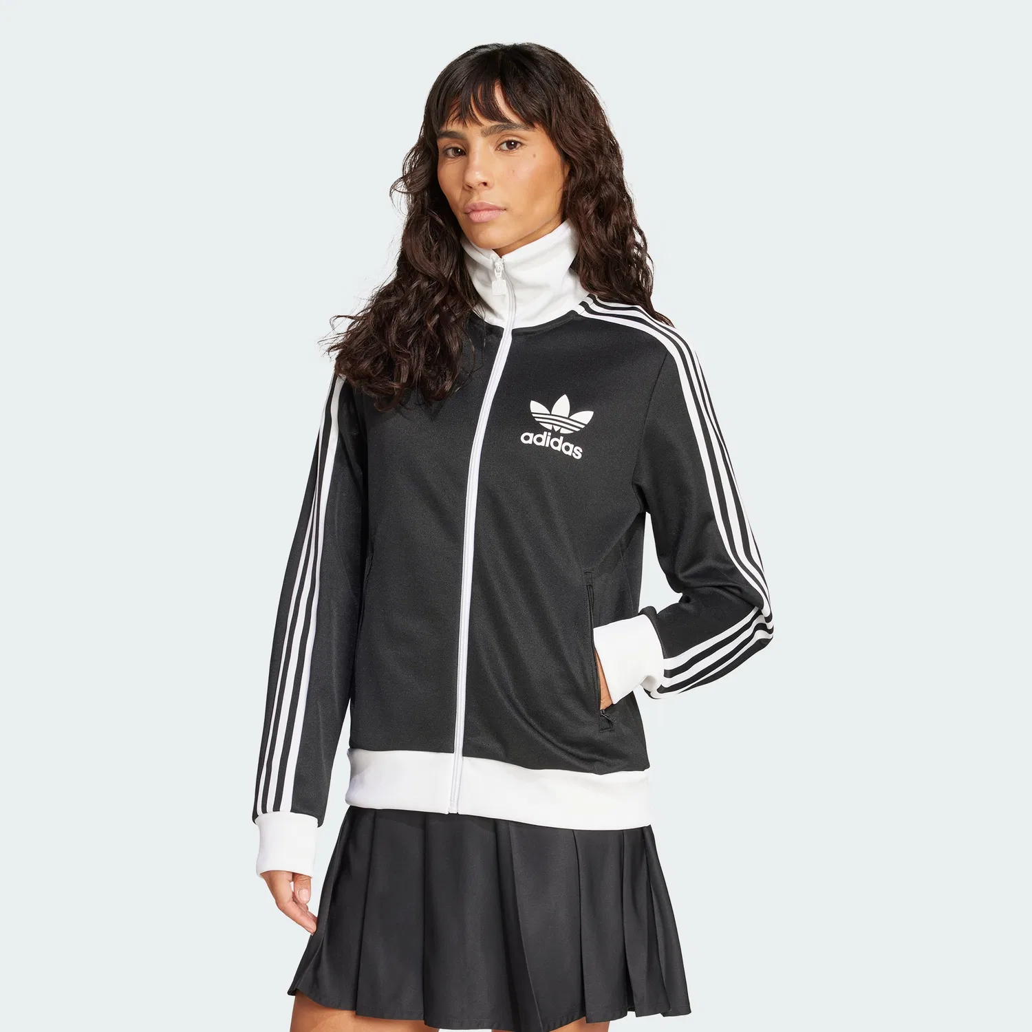 Женская спортивная куртка Beckenbauer от Adidas, чёрно-белая