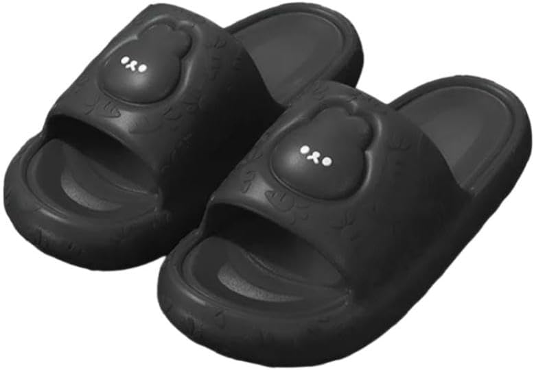 

Тапочки для дома и ванной комнаты, тихие, для улицы, износостойкие, с нескользящей подошвой, мужские тапочки Dmmwcx, черный