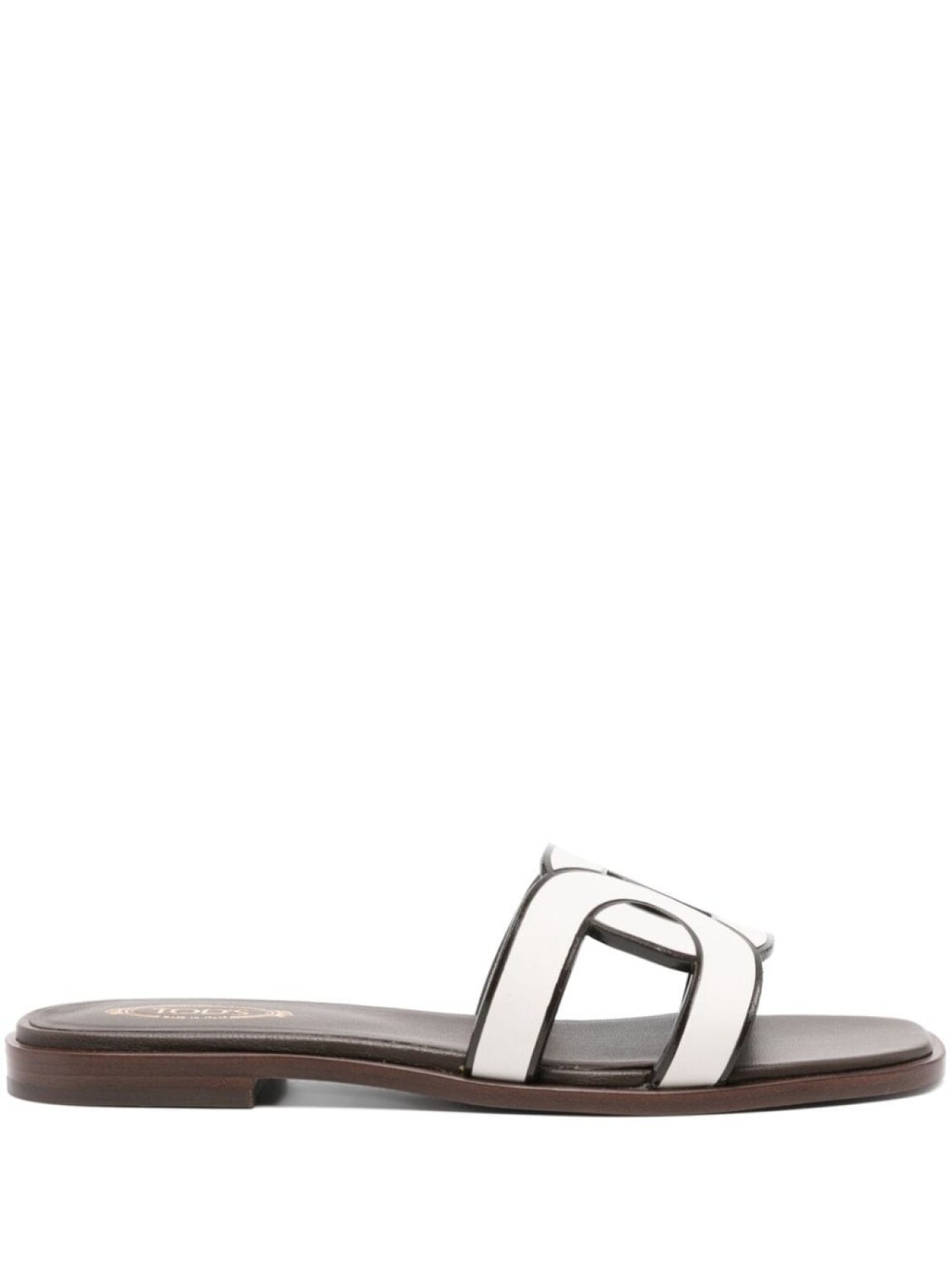 

Tod's шлепанцы в двух тонах, белый